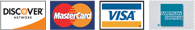 We accept Discover, MasterCard, Visa and American Express